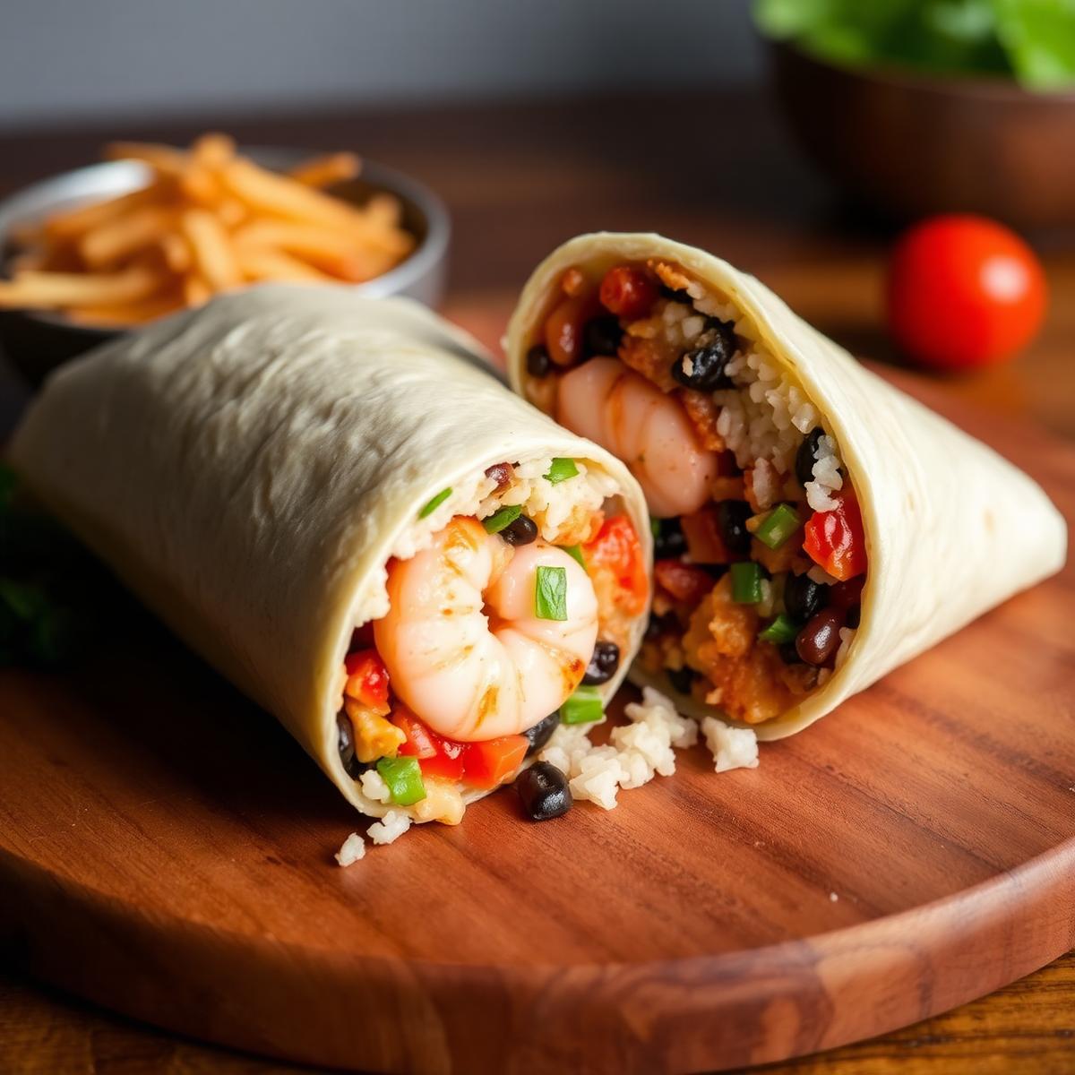 Shrimp burrito